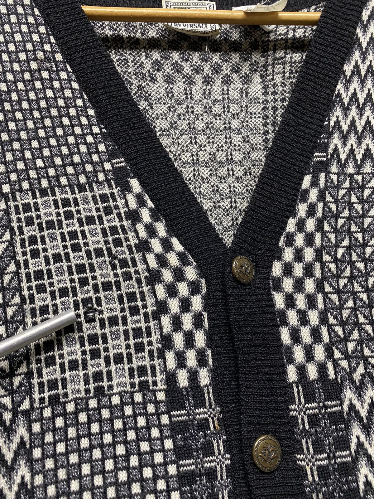 Versace × Vintage Crazy Vintage 90s Versace V2 Vest Designer Made in Italy Size US S / EU 44-46 / 1 - 11 Thumbnail