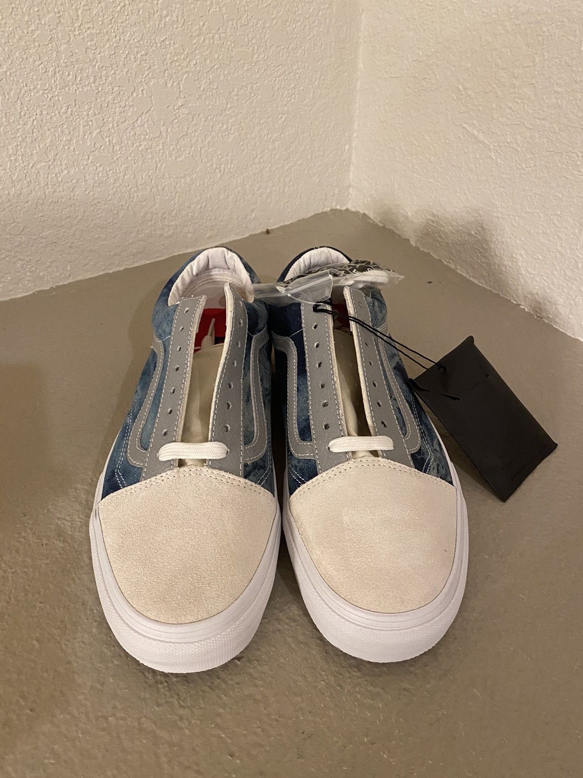 CNCPTS × Vans 2014 Syndicate Rat Hunter Bleached Denim Checkered Old Skool Size US 10 / EU 43 - 2 Thumbnail