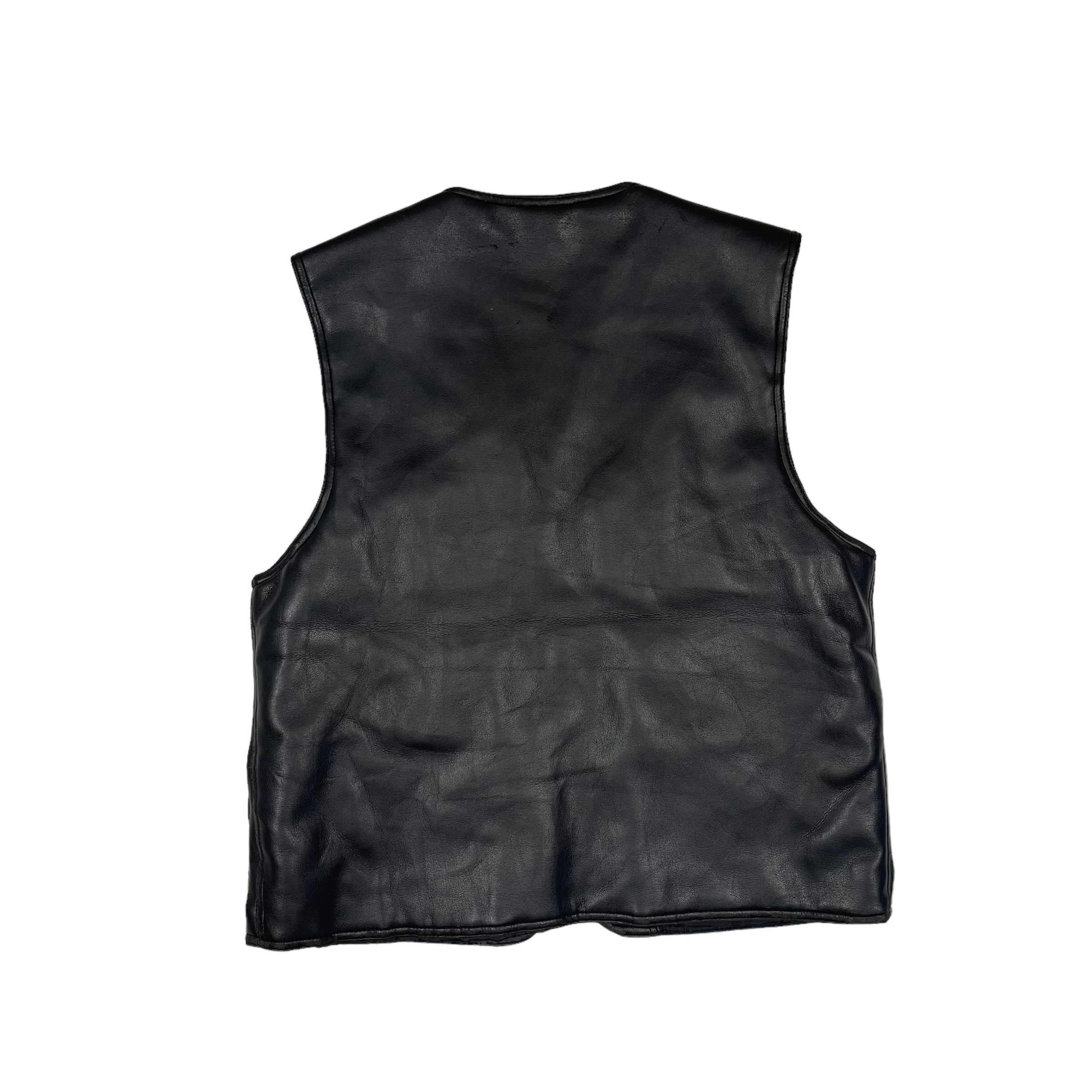 Cowboy Equipment 1990s Multi Pocket Tactical Leather Vest Size US M / EU 48-50 / 2 - 5 Thumbnail
