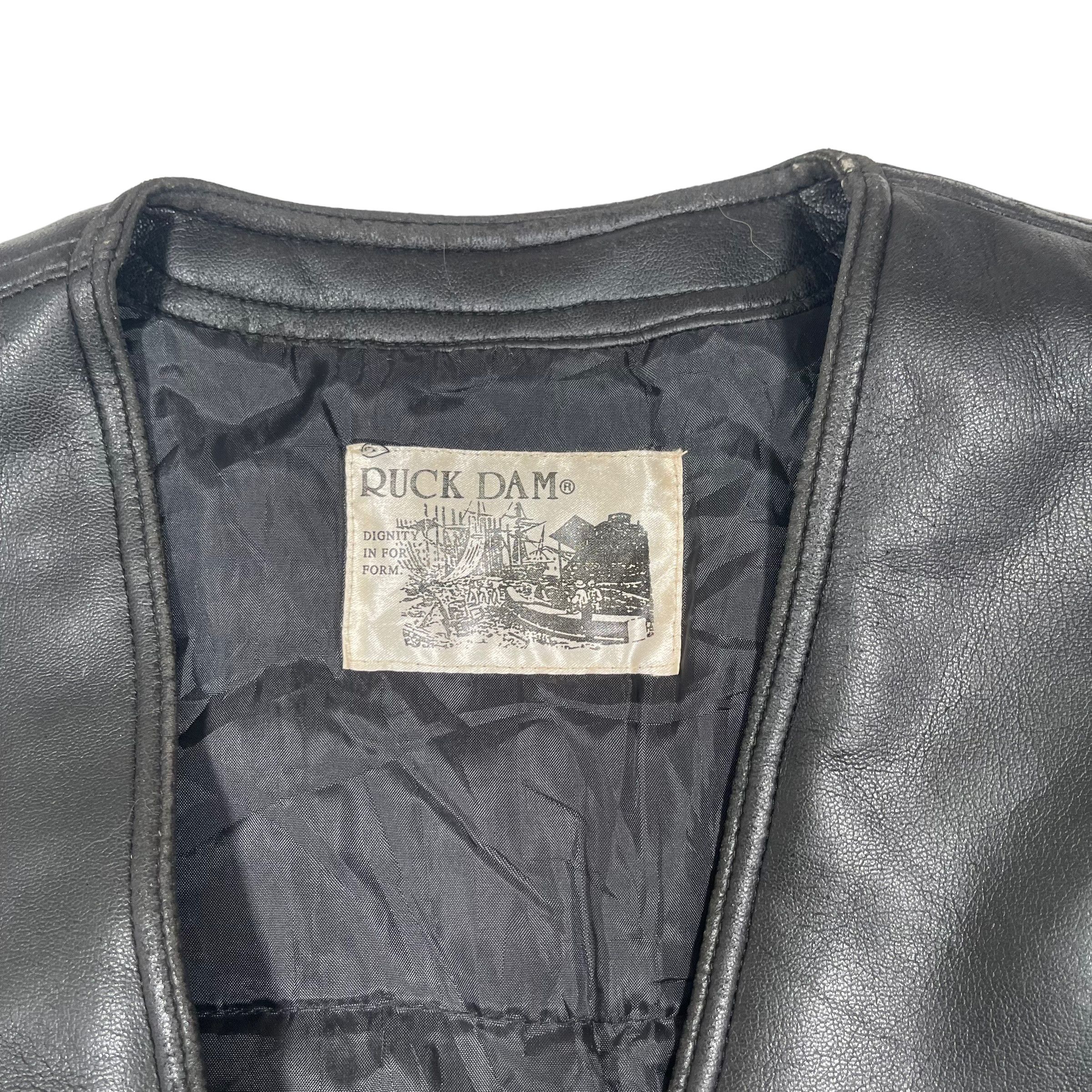 Cowboy Equipment 1990s Multi Pocket Tactical Leather Vest Size US M / EU 48-50 / 2 - 6 Thumbnail