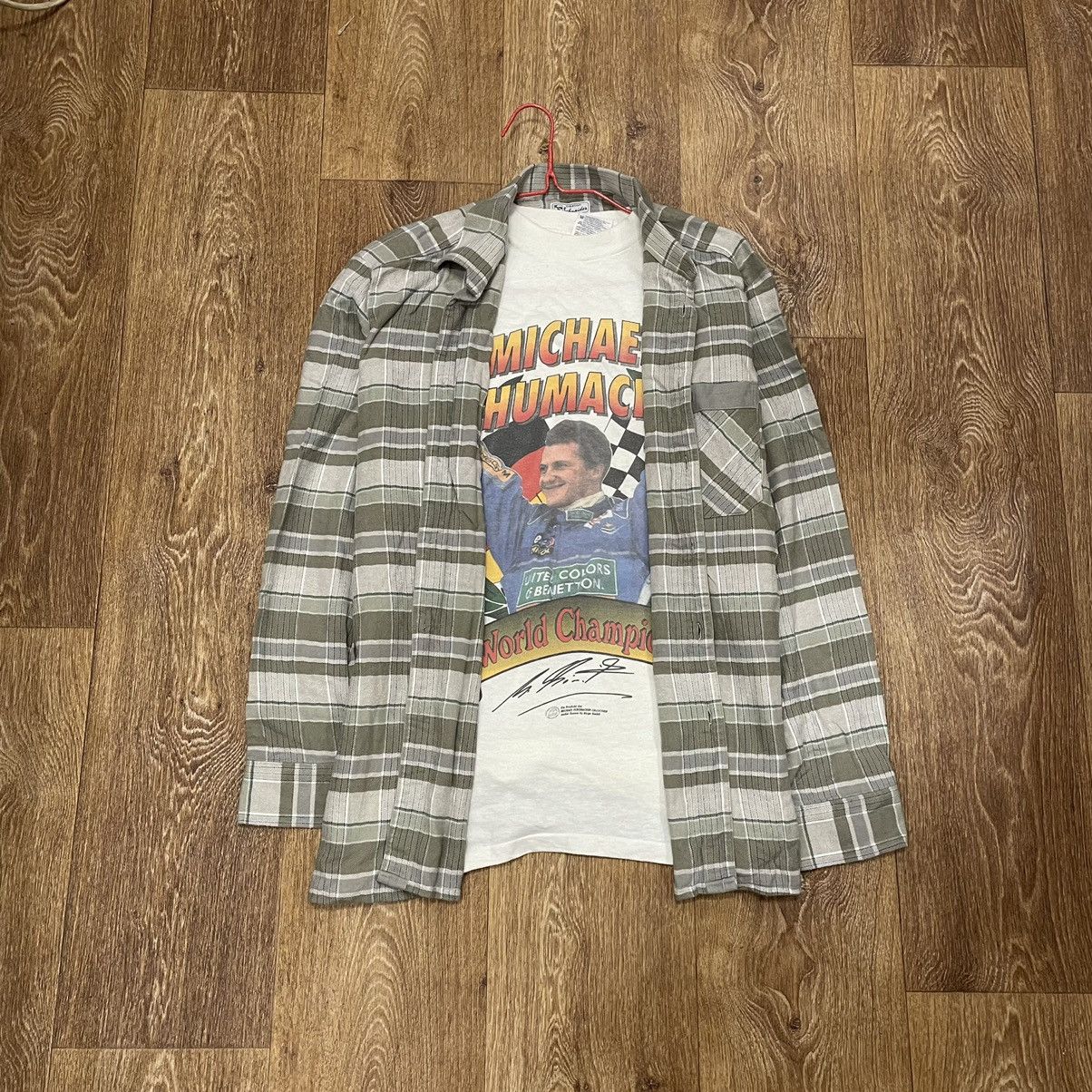 Flannel Vintage 90s Plaid Flannel Shirt Y2K Streetwear Checkered Size US L / EU 52-54 / 3 - 1 Thumbnail
