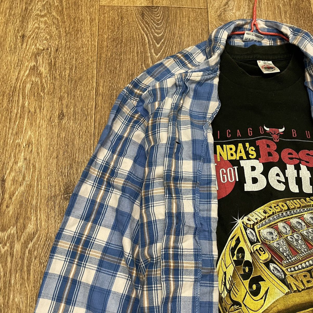 Vintage Vintage Y2K Checkered Shirt Blue White Grunge Streetwear M Size US M / EU 48-50 / 2 - 4 Thumbnail