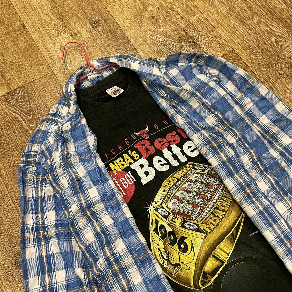 Vintage Vintage Y2K Checkered Shirt Blue White Grunge Streetwear M Size US M / EU 48-50 / 2 - 5 Thumbnail