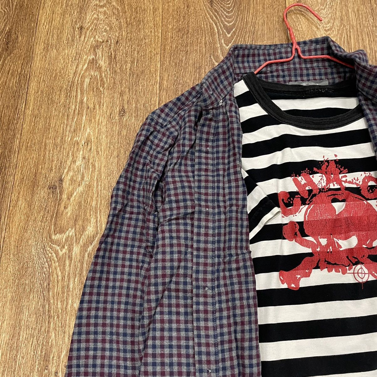 Vintage Vintage 90s Plaid Shirt Striped Graphic Grunge Streetwear XL Size US XL / EU 56 / 4 - 4 Thumbnail