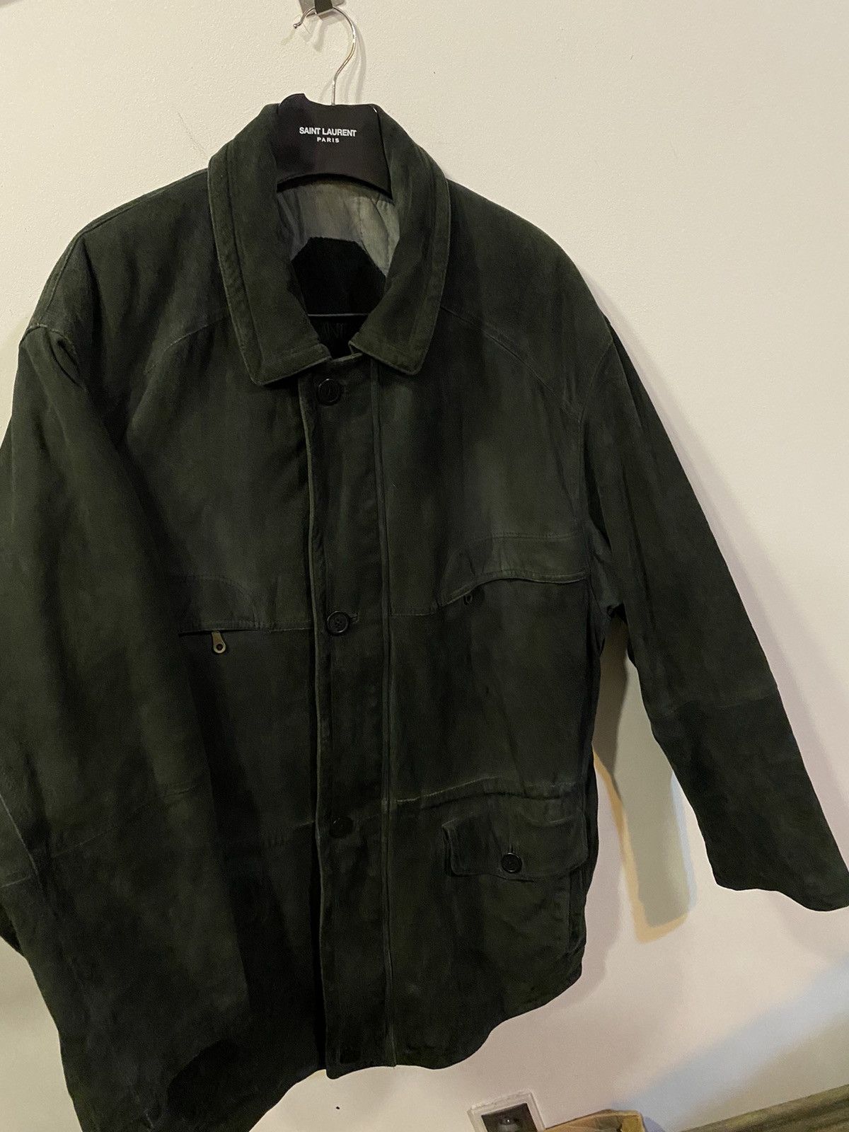 Yves Saint Laurent 90’s Suede YSL Leather Jacket Saint Laurent Jacket Size US L / EU 52-54 / 3 - 10 Thumbnail