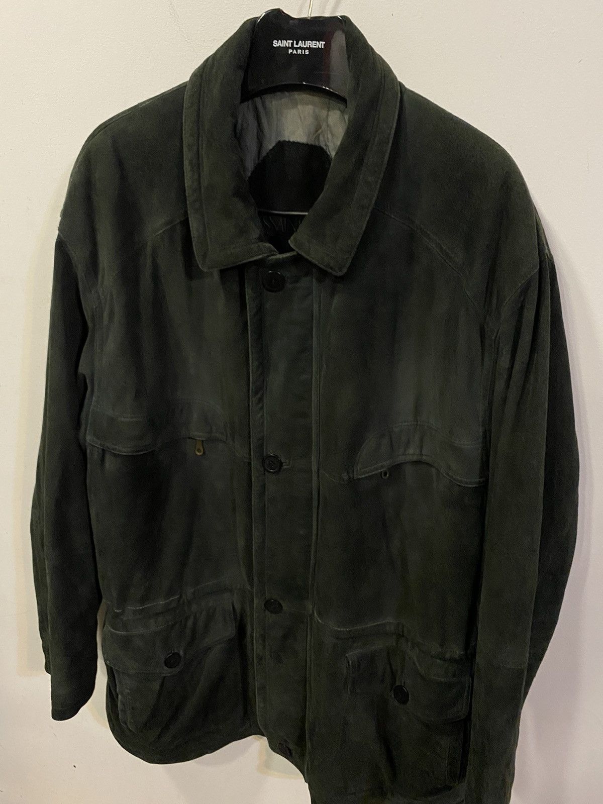 Yves Saint Laurent 90’s Suede YSL Leather Jacket Saint Laurent Jacket Size US L / EU 52-54 / 3 - 17 Thumbnail