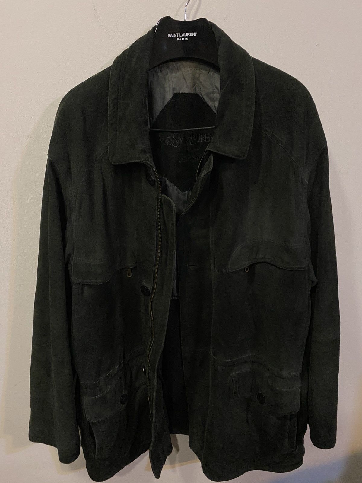 Yves Saint Laurent 90’s Suede YSL Leather Jacket Saint Laurent Jacket Size US L / EU 52-54 / 3 - 8 Thumbnail