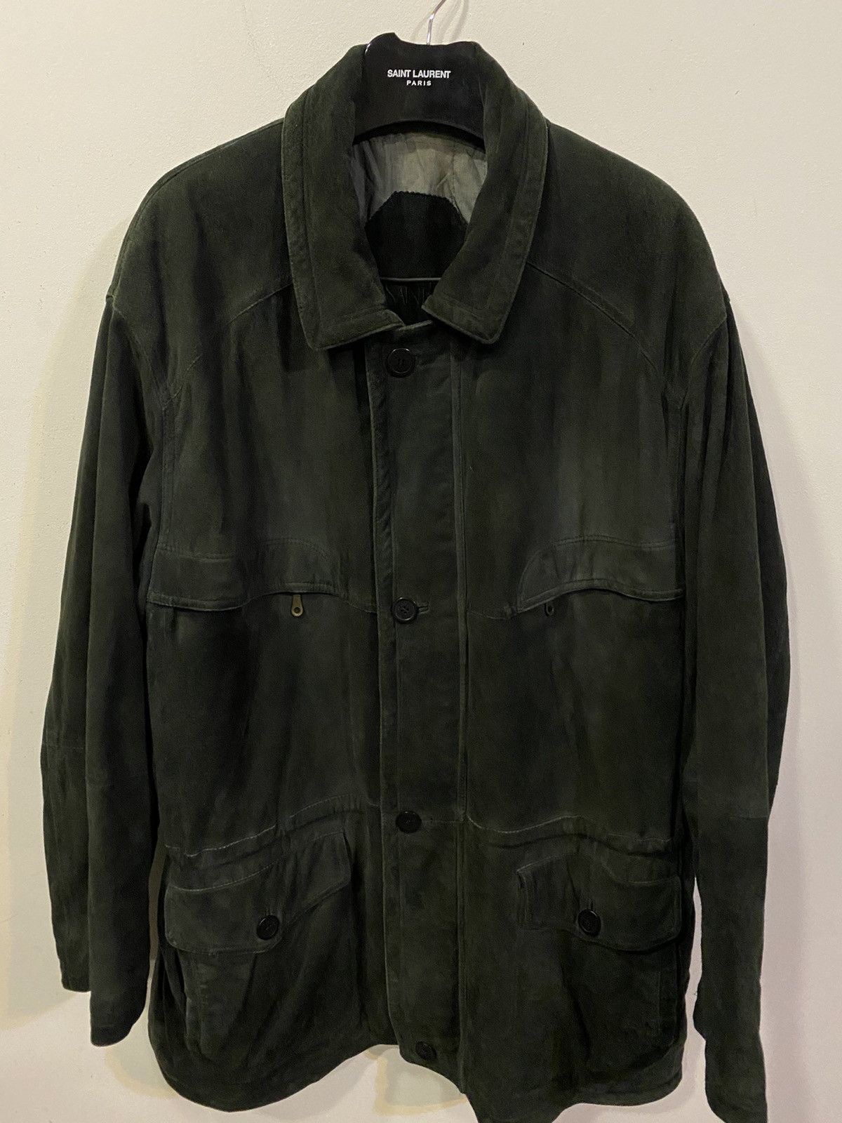 Yves Saint Laurent 90’s Suede YSL Leather Jacket Saint Laurent Jacket Size US L / EU 52-54 / 3 - 1 Thumbnail