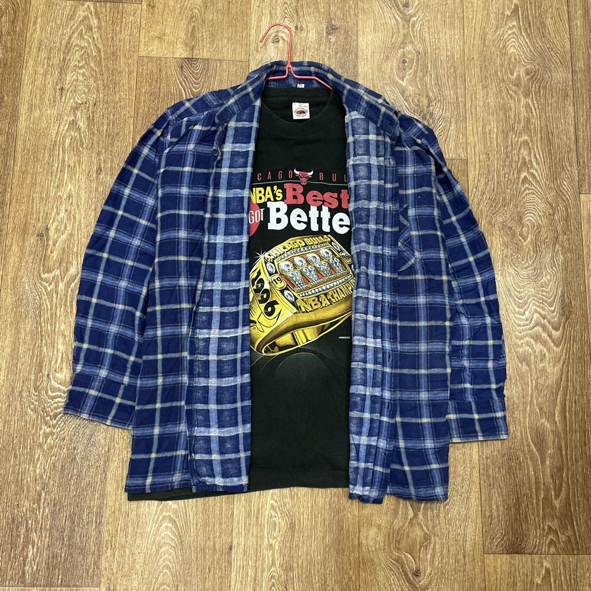 Vintage Vintage 90s Checked Shirt Grunge Streetwear Oversized XL Size US XL / EU 56 / 4 - 1 Thumbnail