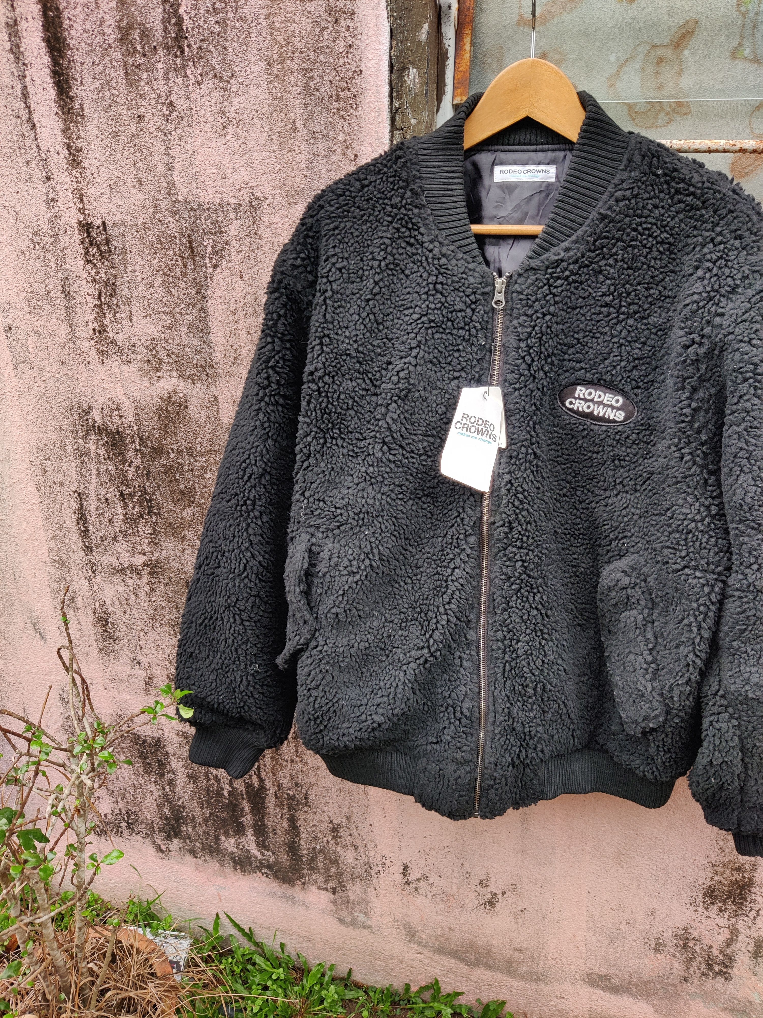 Japanese Brand 🔥Offer🔥Vintage Rodeo Crowns Faux Fur Bomber Fleece Jacket Size US XL / EU 56 / 4 - 3 Thumbnail