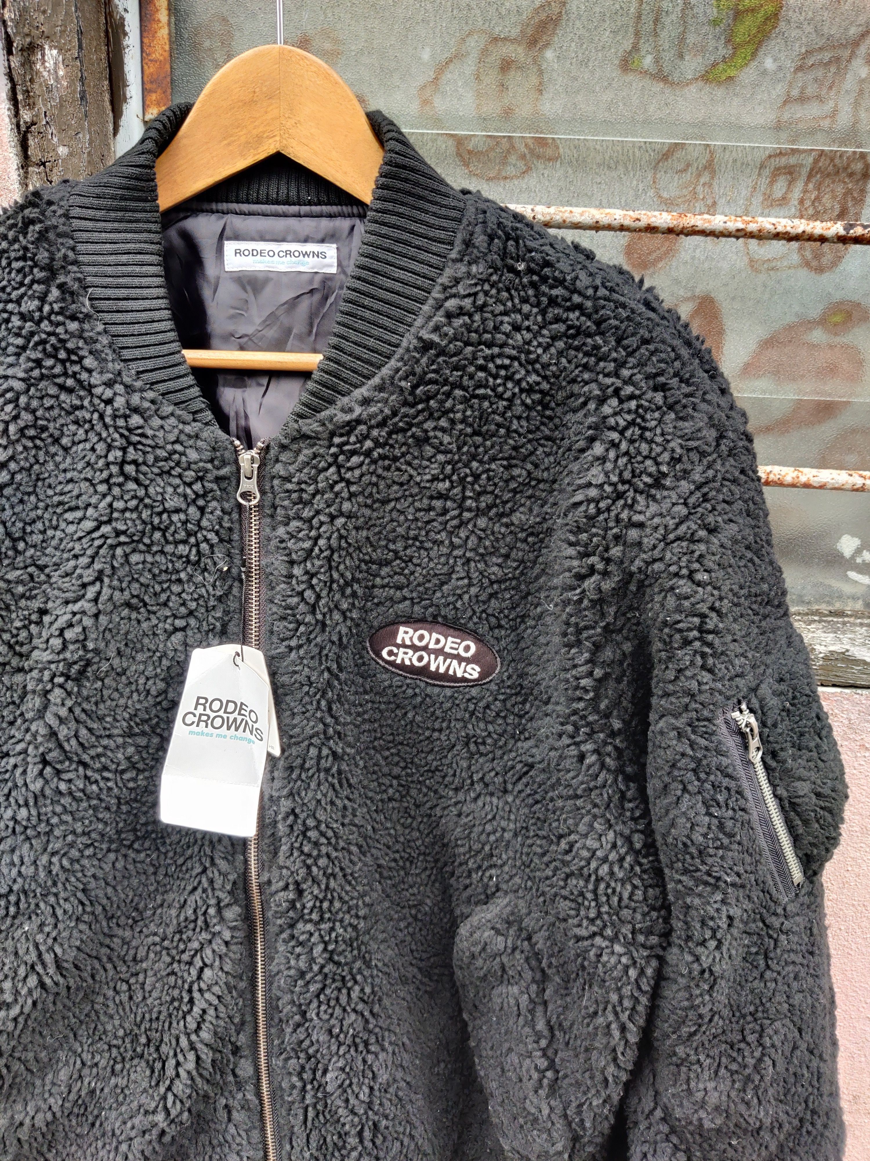 Japanese Brand 🔥Offer🔥Vintage Rodeo Crowns Faux Fur Bomber Fleece Jacket Size US XL / EU 56 / 4 - 4 Thumbnail