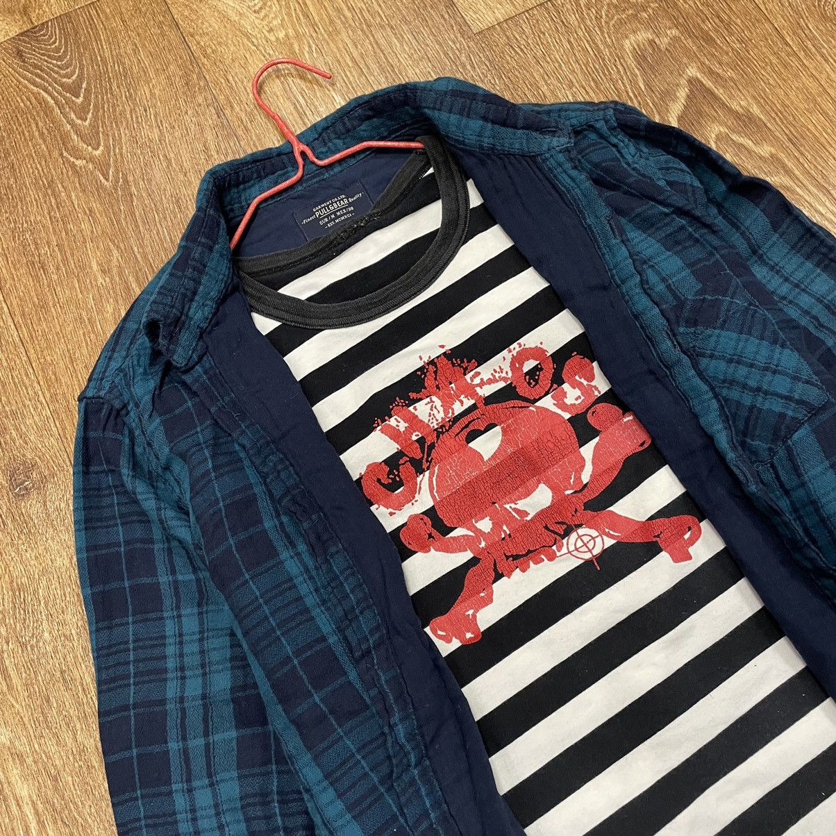 Vintage Vintage Y2K Checkered Shirt Striped Tee Streetwear Tapered M Size US M / EU 48-50 / 2 - 5 Thumbnail