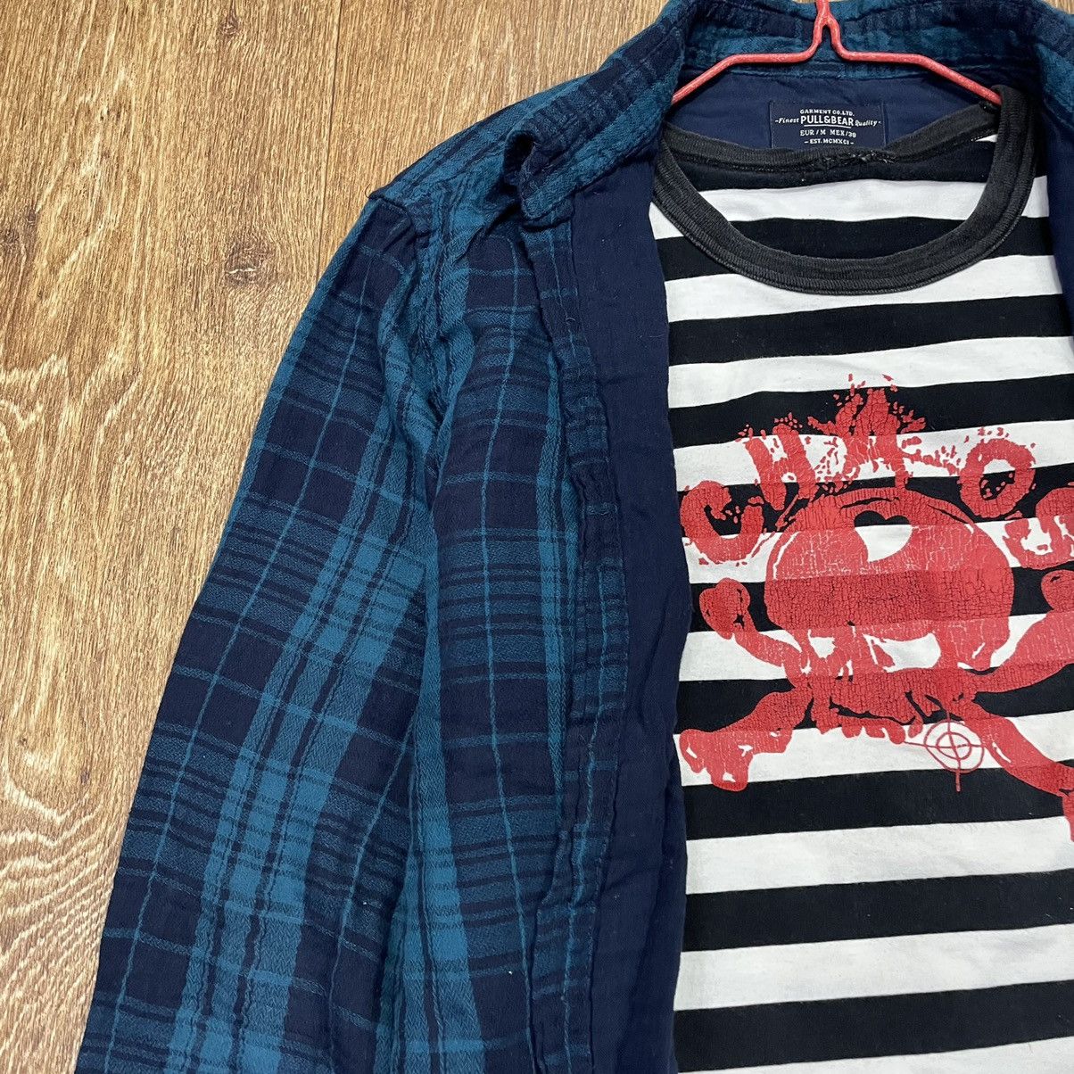 Vintage Vintage Y2K Checkered Shirt Striped Tee Streetwear Tapered M Size US M / EU 48-50 / 2 - 4 Thumbnail