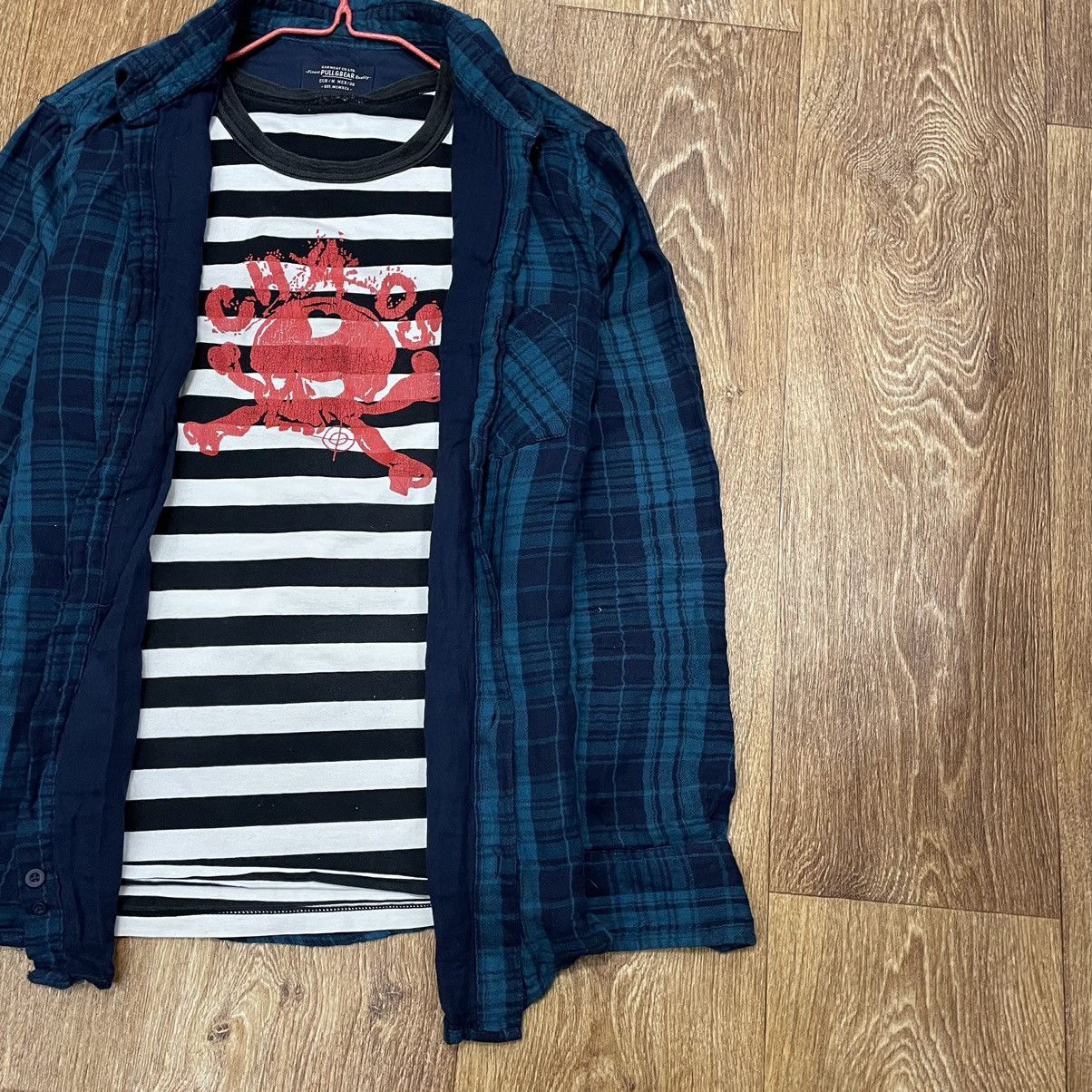 Vintage Vintage Y2K Checkered Shirt Striped Tee Streetwear Tapered M Size US M / EU 48-50 / 2 - 2 Thumbnail