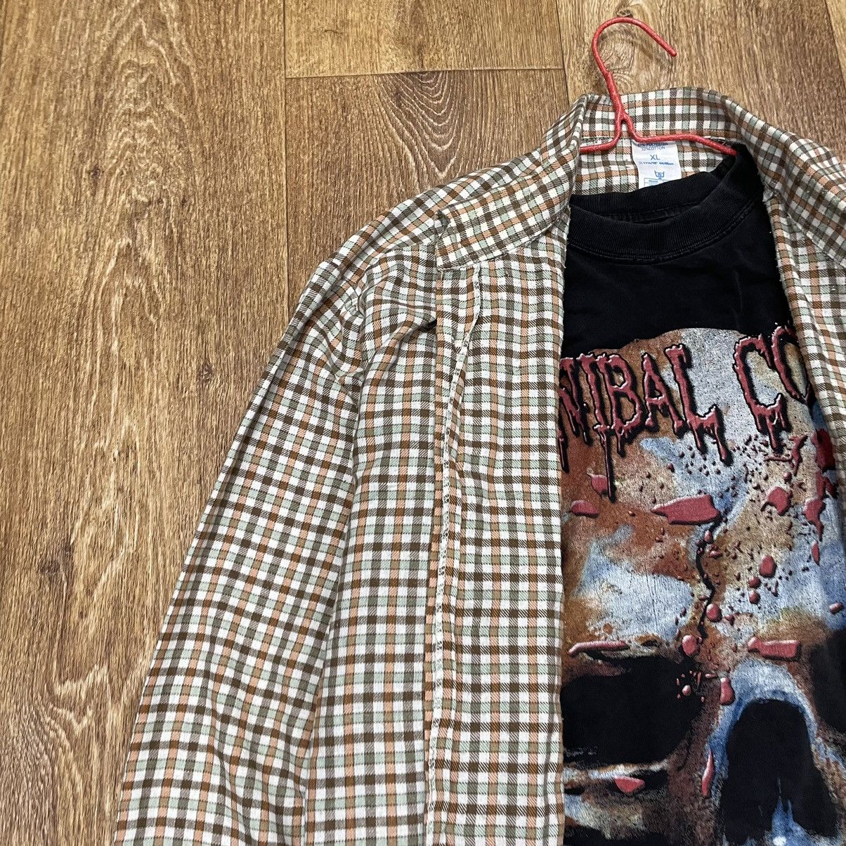 Vintage Vintage 90s Oversized Plaid Shirt Grunge Streetwear Logo XL Size US XL / EU 56 / 4 - 4 Thumbnail