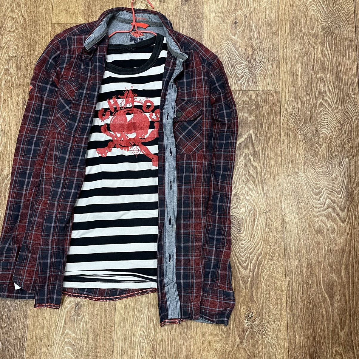 Vintage Vintage 90s Plaid Shirt Baggy Faded Red Grunge Streetwear S Size US S / EU 44-46 / 1 - 3 Thumbnail