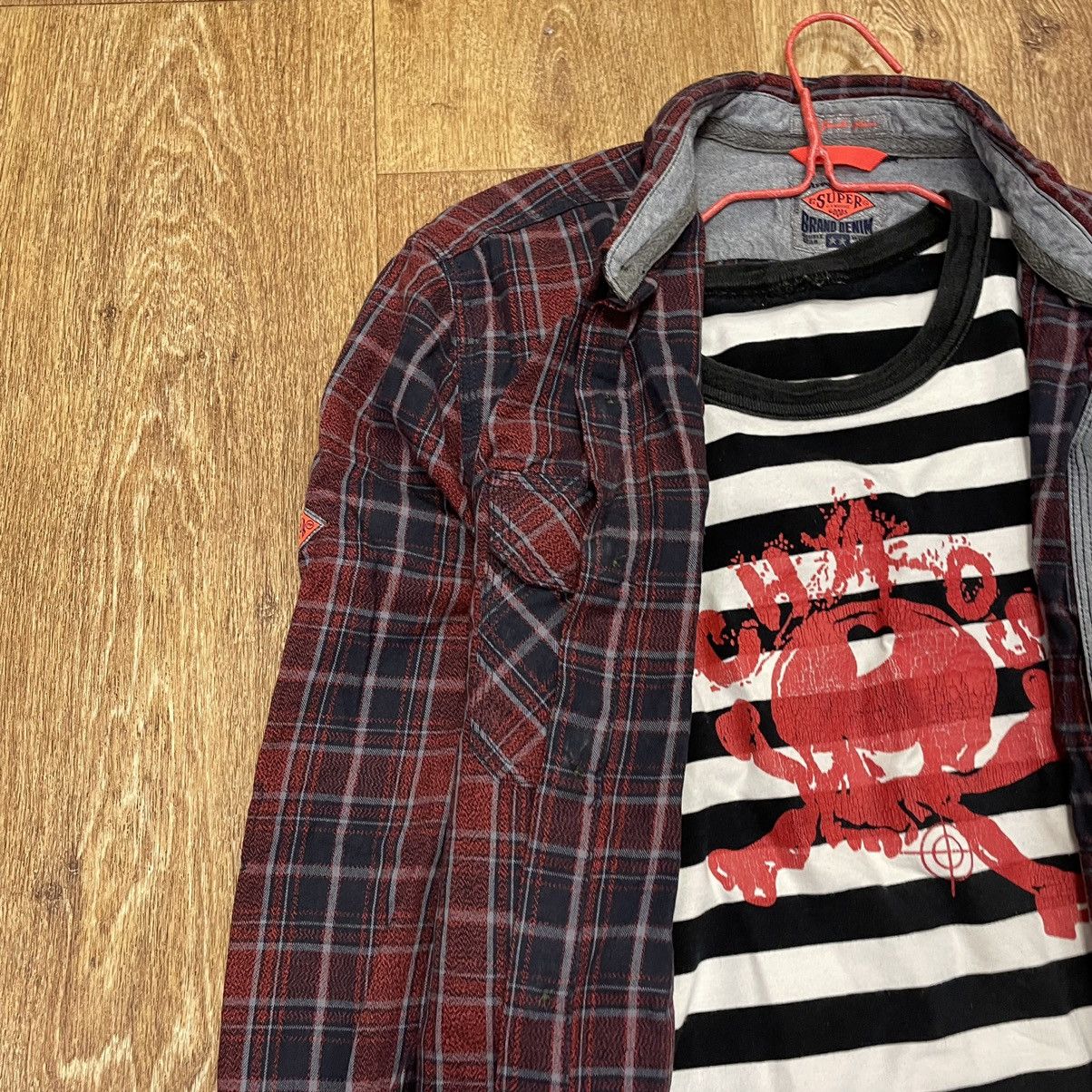 Vintage Vintage 90s Plaid Shirt Baggy Faded Red Grunge Streetwear S Size US S / EU 44-46 / 1 - 5 Thumbnail