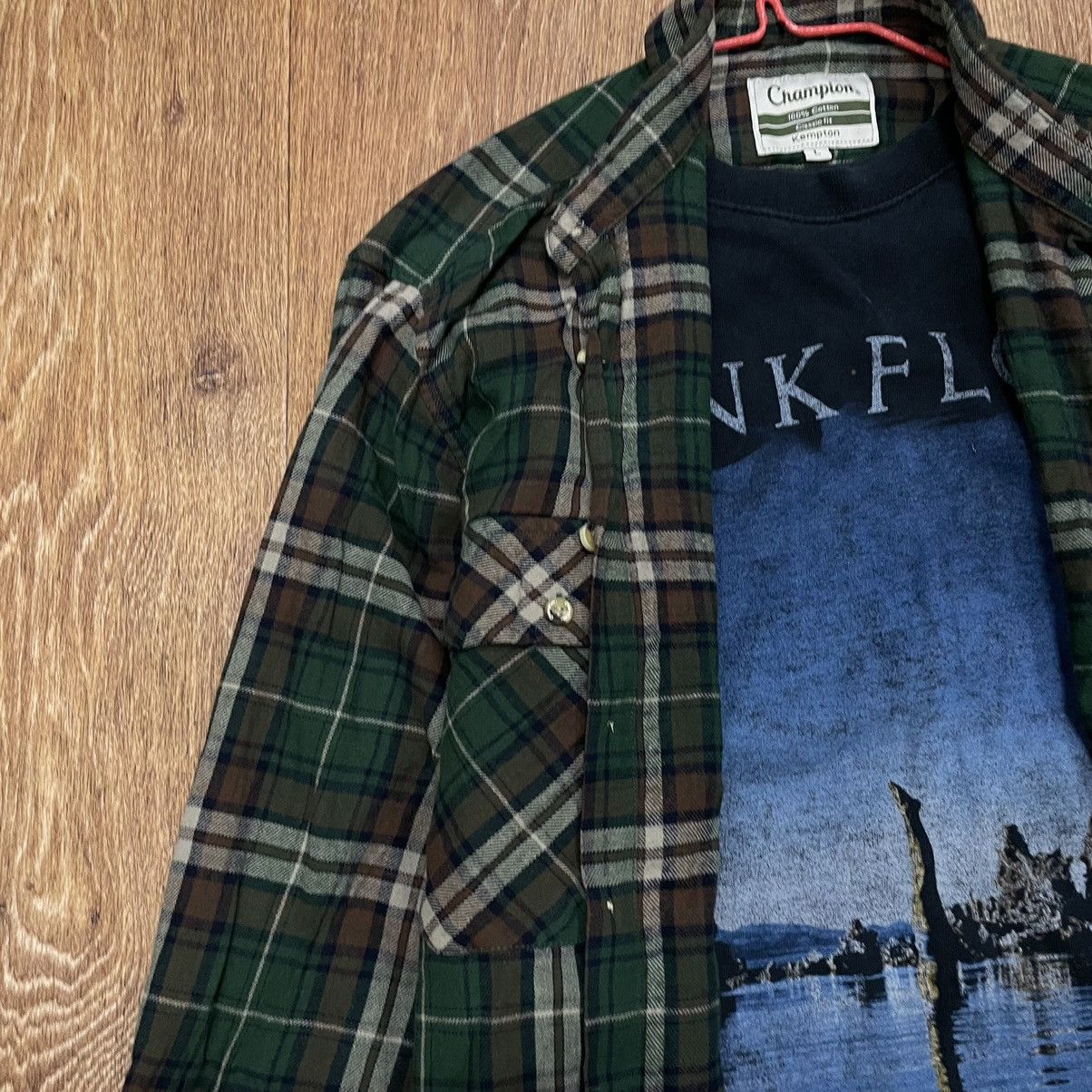 Vintage Vintage 90s Plaid Shirt Grunge Streetwear Oversized Logo L Size US L / EU 52-54 / 3 - 6 Thumbnail