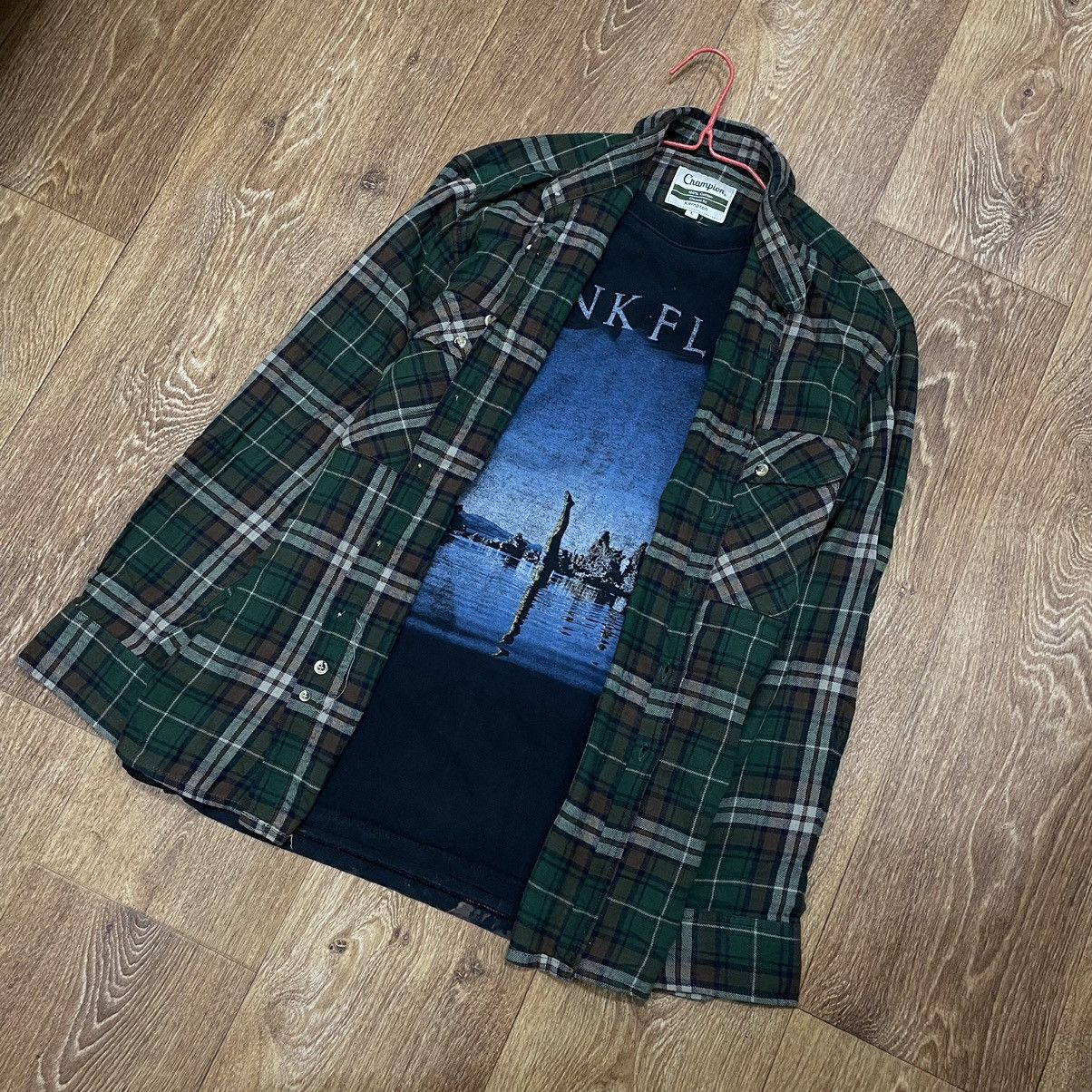 Vintage Vintage 90s Plaid Shirt Grunge Streetwear Oversized Logo L Size US L / EU 52-54 / 3 - 3 Thumbnail