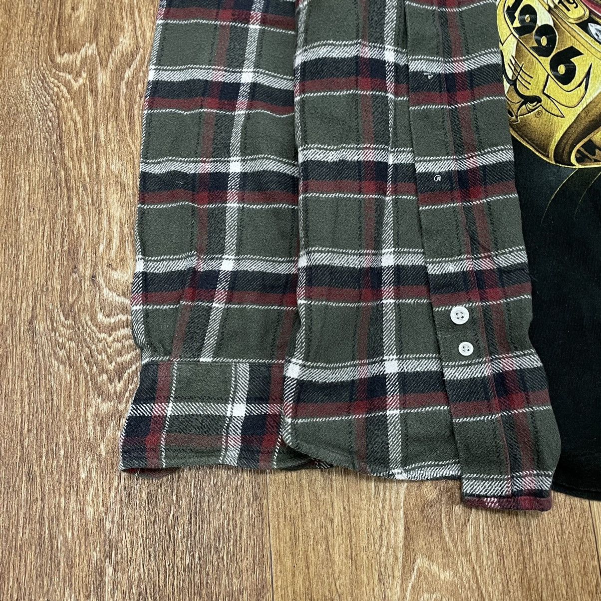 Vintage Vintage 90s Plaid Flannel Shirt Baggy Oversized Brown Logo L Size US L / EU 52-54 / 3 - 3 Thumbnail