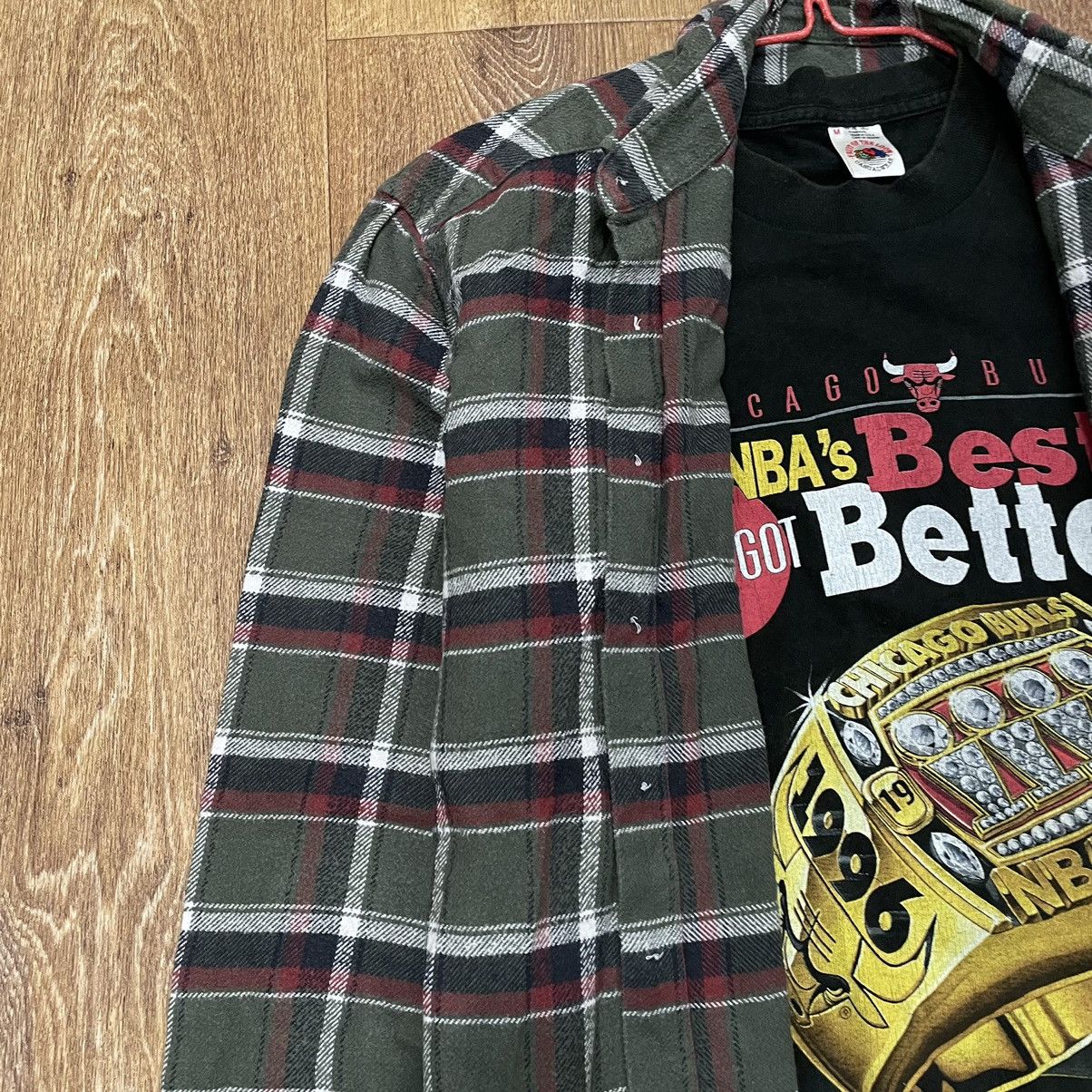 Vintage Vintage 90s Plaid Flannel Shirt Baggy Oversized Brown Logo L Size US L / EU 52-54 / 3 - 4 Thumbnail