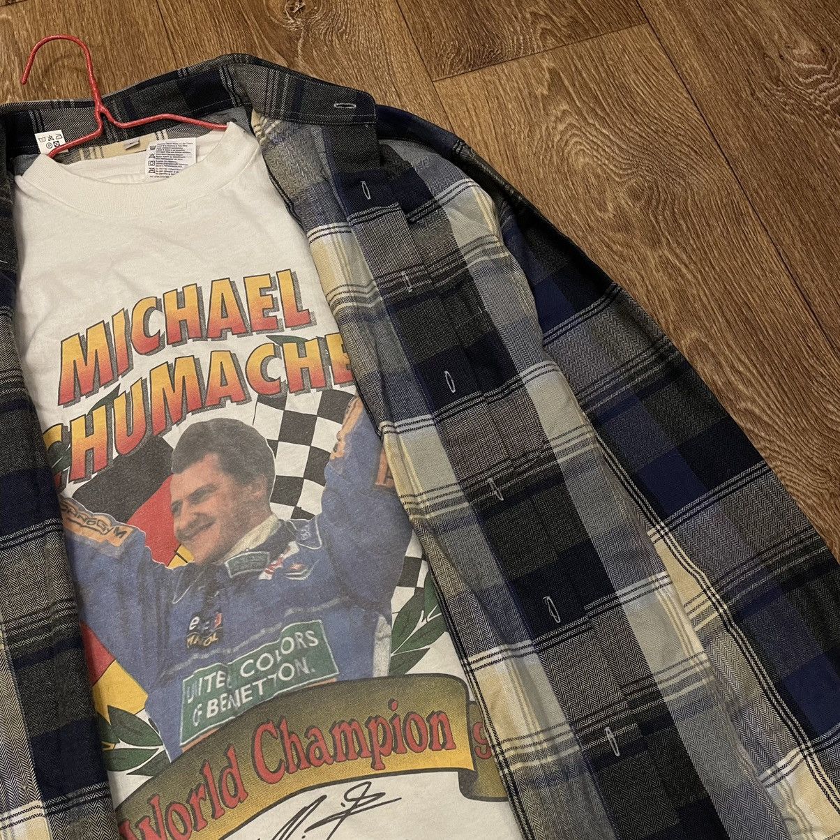 Vintage Vintage 90s Plaid Shirt Oversized Grunge Streetwear Washed L Size US L / EU 52-54 / 3 - 6 Thumbnail