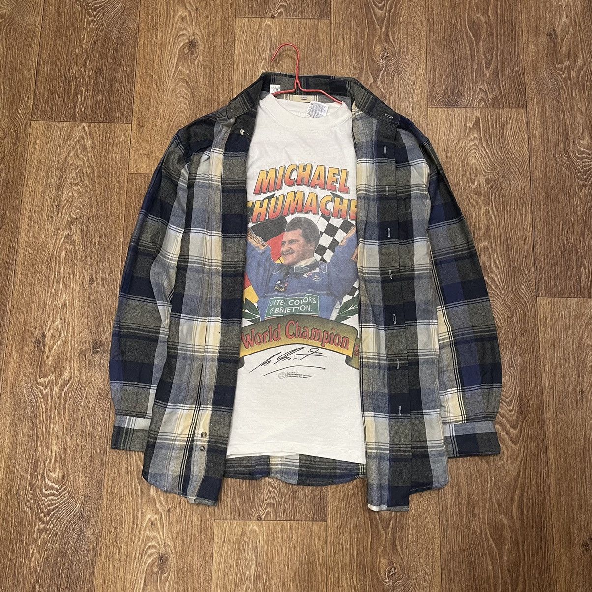 Vintage Vintage 90s Plaid Shirt Oversized Grunge Streetwear Washed L Size US L / EU 52-54 / 3 - 1 Thumbnail