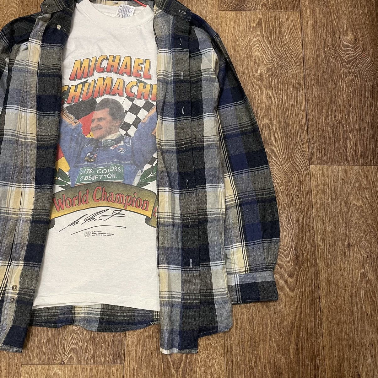 Vintage Vintage 90s Plaid Shirt Oversized Grunge Streetwear Washed L Size US L / EU 52-54 / 3 - 3 Thumbnail