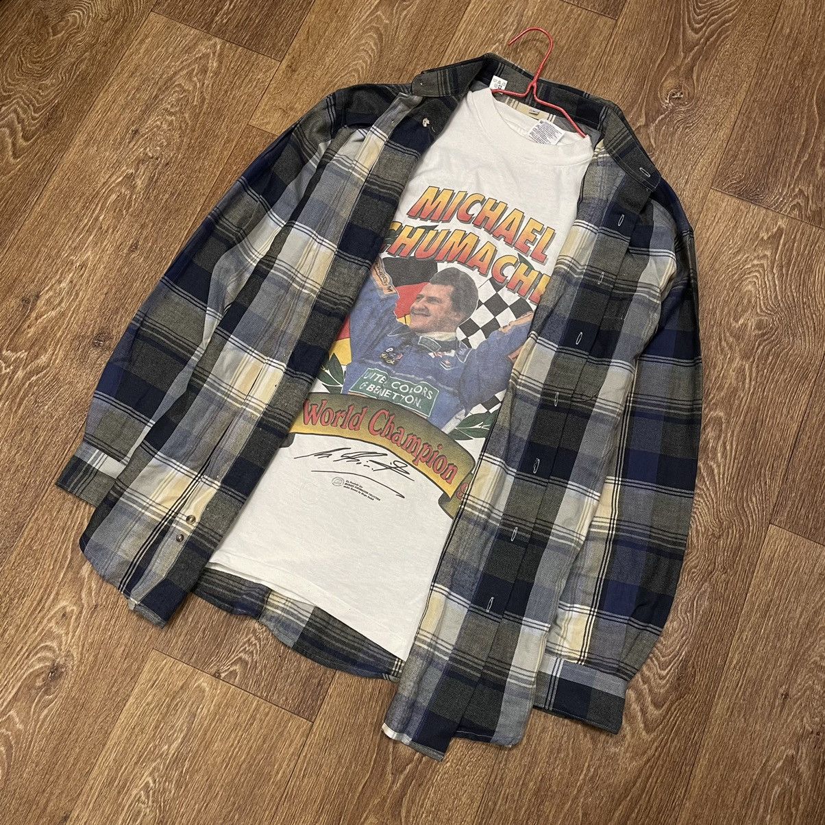 Vintage Vintage 90s Plaid Shirt Oversized Grunge Streetwear Washed L Size US L / EU 52-54 / 3 - 2 Thumbnail
