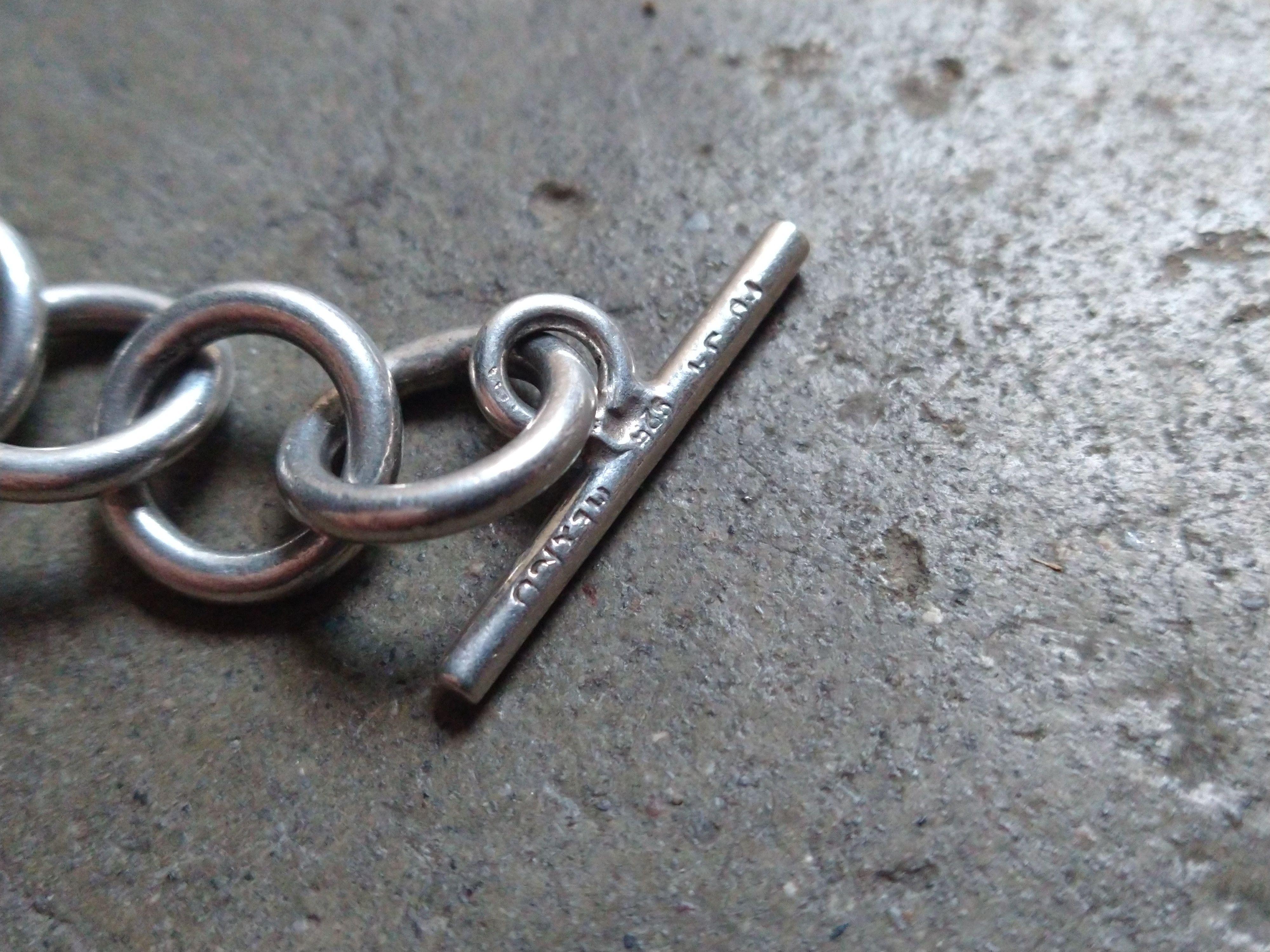 Jewelry Vintage Sterling Silver Bracelet Round Chain Link Modern Size ONE SIZE - 7 Thumbnail