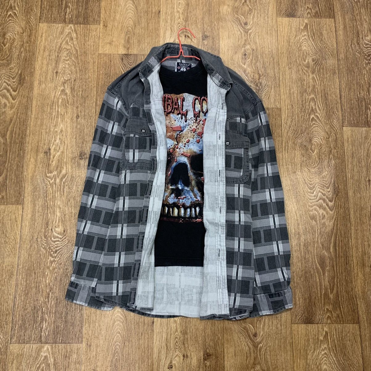 Flannel Vintage 90s Plaid Flannel Shirt Y2K Streetwear Checkered Size US XXL / EU 58 / 5 - 1 Thumbnail