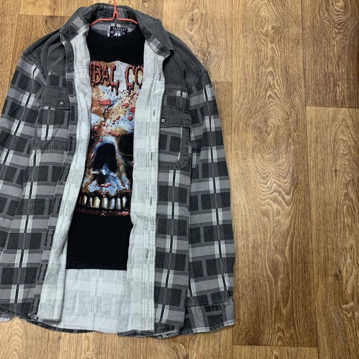 Flannel Vintage 90s Plaid Flannel Shirt Y2K Streetwear Checkered Size US XXL / EU 58 / 5 - 2 Thumbnail