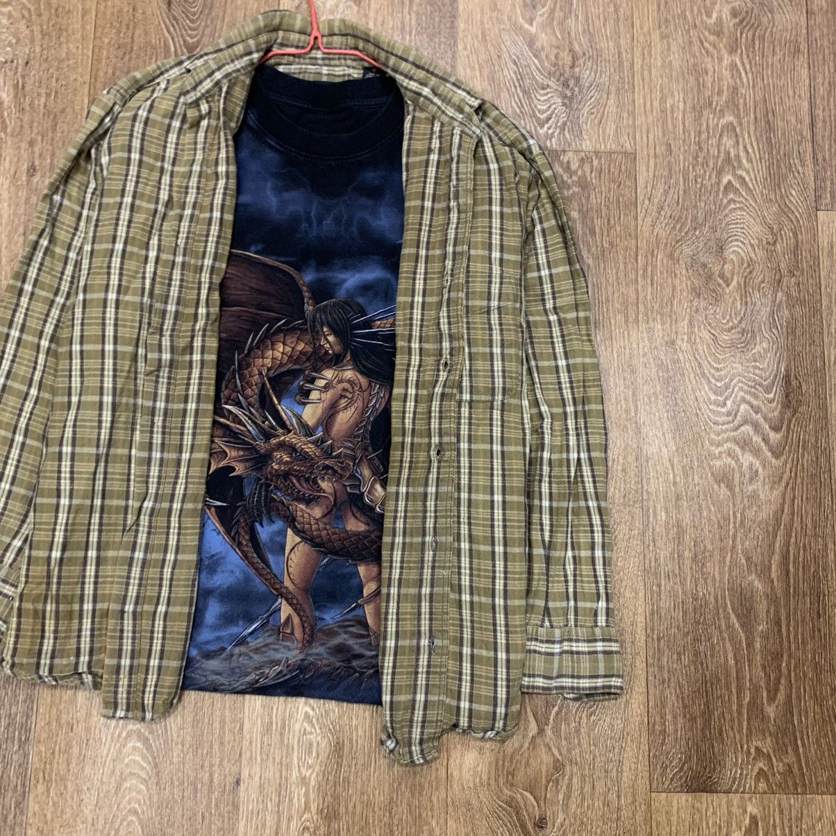 Flannel Vintage 90s Plaid Flannel Shirt Y2K Streetwear Checkered Size US M / EU 48-50 / 2 - 2 Thumbnail