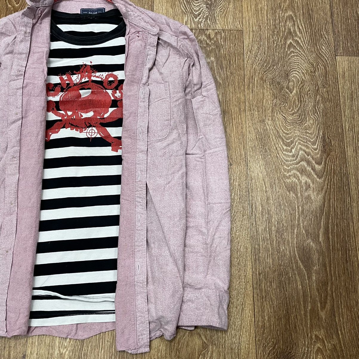 Vintage Vintage Y2K Floral Striped Oversized Shirt Grunge Logo M Size US M / EU 48-50 / 2 - 3 Thumbnail