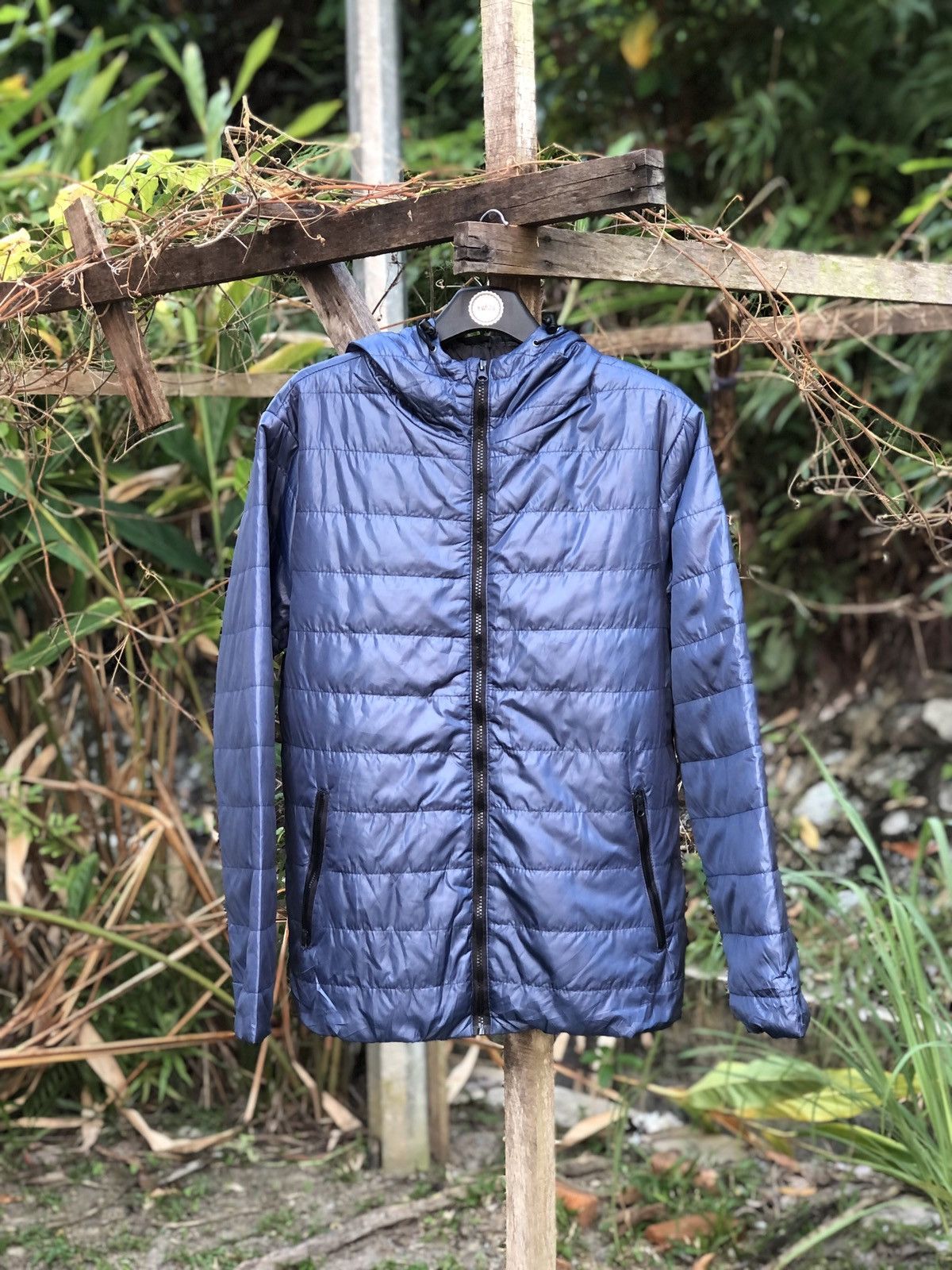 Japanese Brand Vintage 90's Puffer Zipper Jacket Hoodie by T@BOCH Size US L / EU 52-54 / 3 - 1 Thumbnail