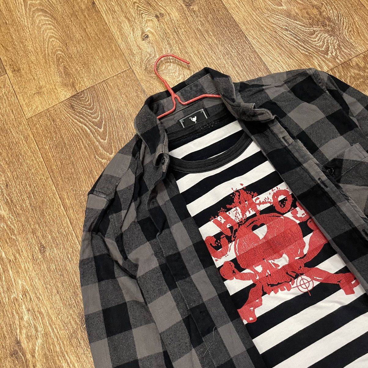 Vintage Vintage 90s Oversized Plaid Shirt Grunge Streetwear Black S Size US S / EU 44-46 / 1 - 1 Thumbnail