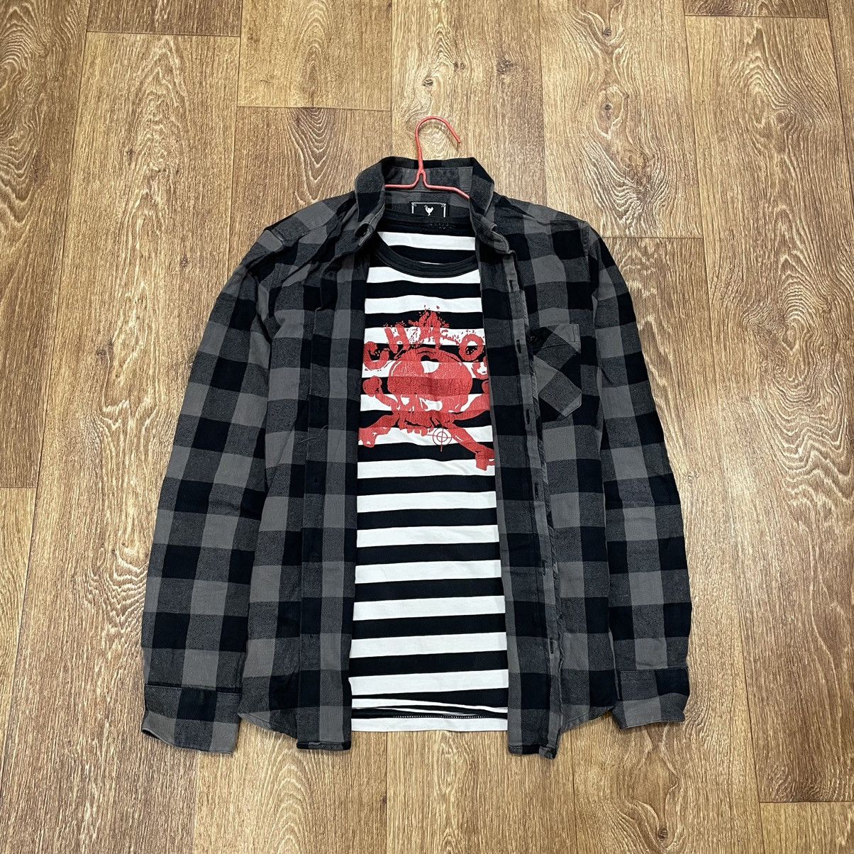 Vintage Vintage 90s Oversized Plaid Shirt Grunge Streetwear Black S Size US S / EU 44-46 / 1 - 2 Thumbnail