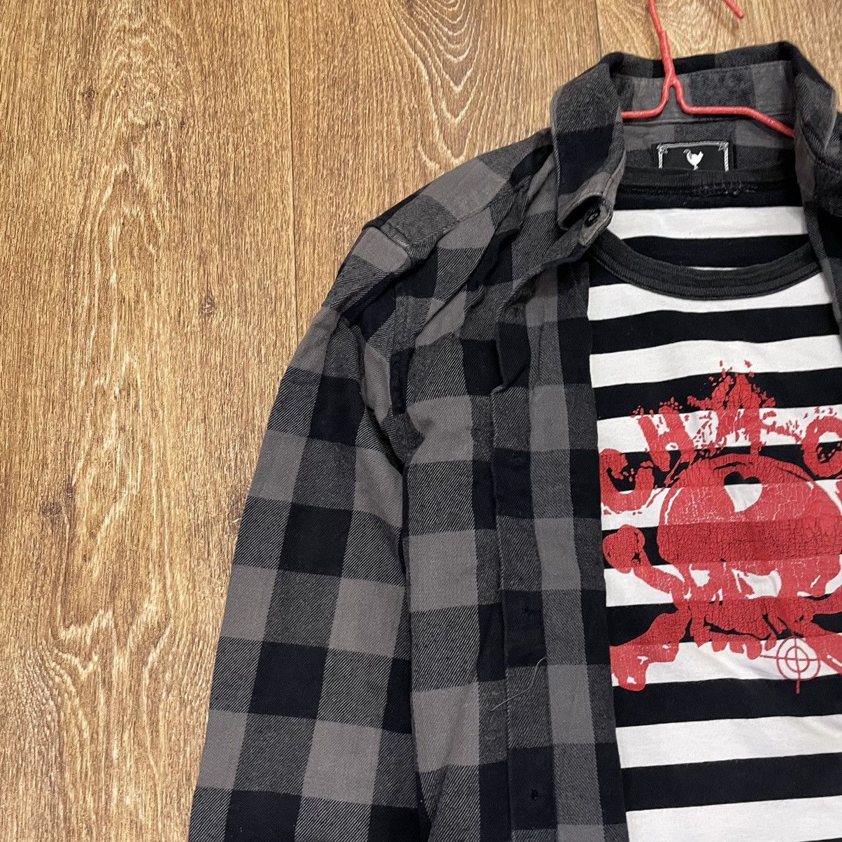 Vintage Vintage 90s Oversized Plaid Shirt Grunge Streetwear Black S Size US S / EU 44-46 / 1 - 5 Thumbnail