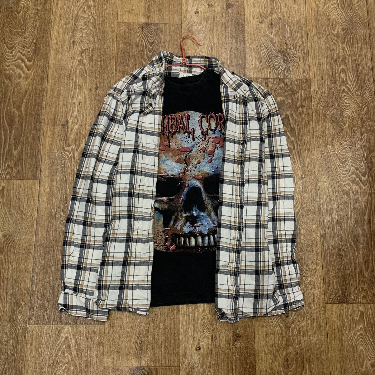 Vintage Vintage 90s Plaid Shirt Grunge Streetwear Oversized Logo XL Size US XL / EU 56 / 4 - 1 Thumbnail