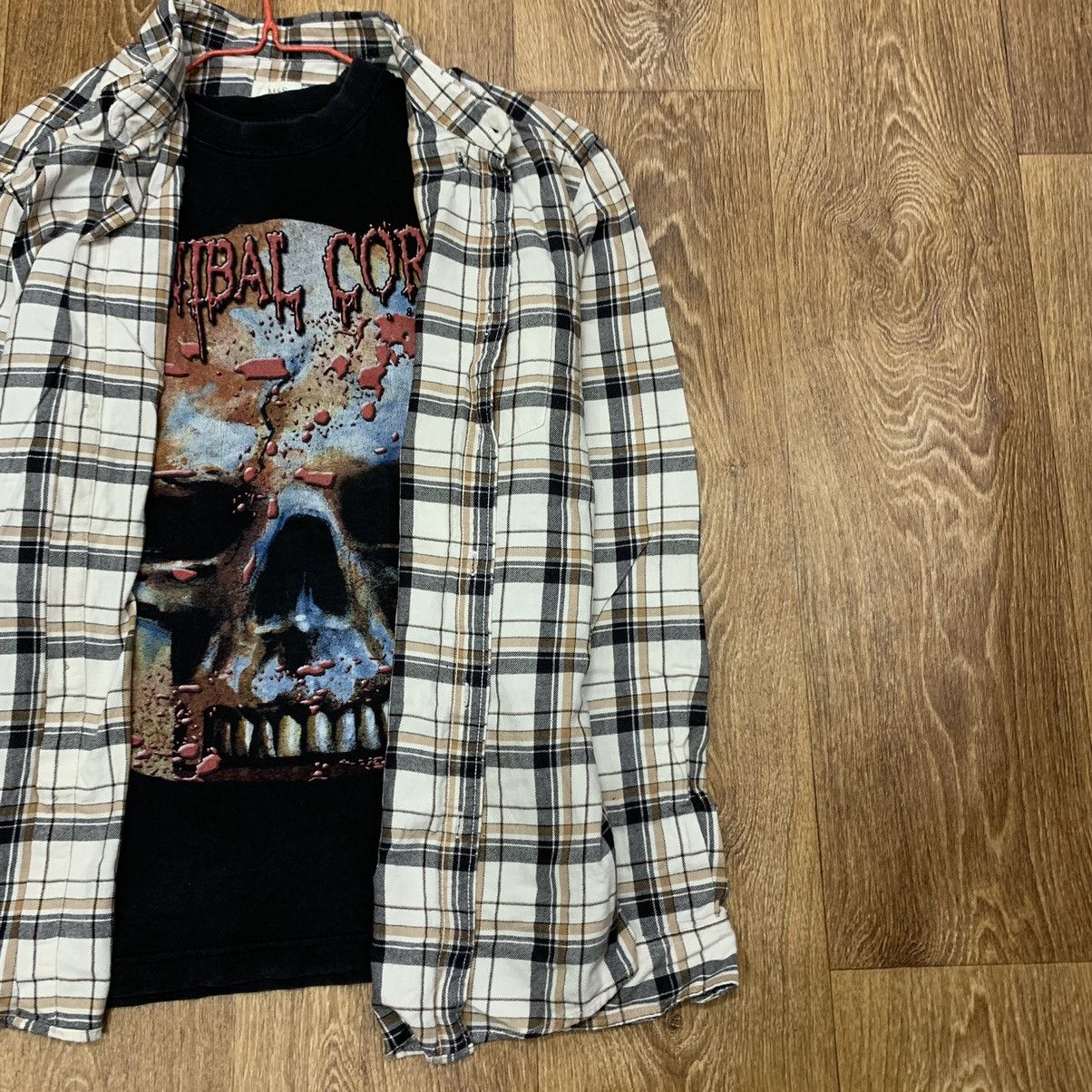 Vintage Vintage 90s Plaid Shirt Grunge Streetwear Oversized Logo XL Size US XL / EU 56 / 4 - 3 Thumbnail