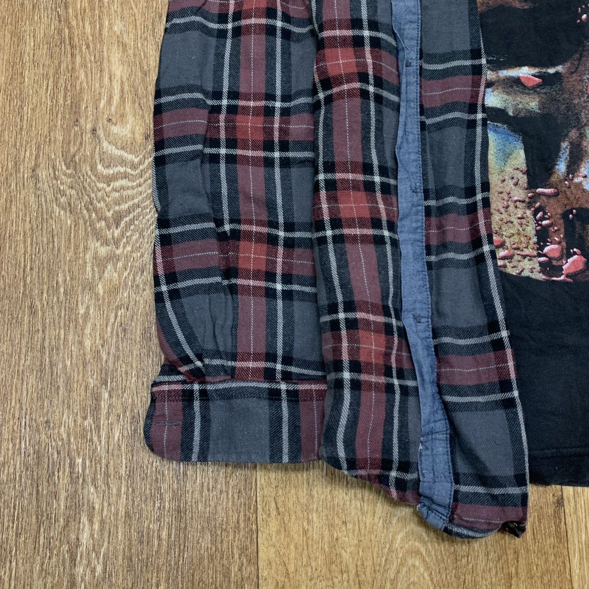 Vintage Vintage 90s Plaid Shirt Graphic Tee Grunge Streetwear Boxy M Size US M / EU 48-50 / 2 - 2 Thumbnail
