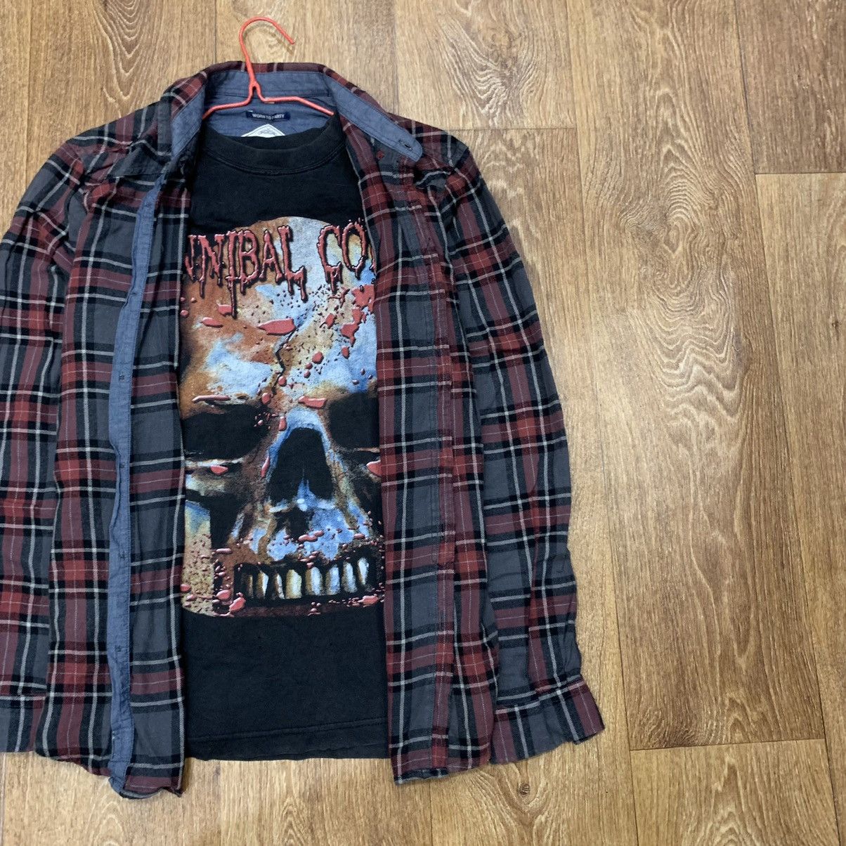 Vintage Vintage 90s Plaid Shirt Graphic Tee Grunge Streetwear Boxy M Size US M / EU 48-50 / 2 - 3 Thumbnail