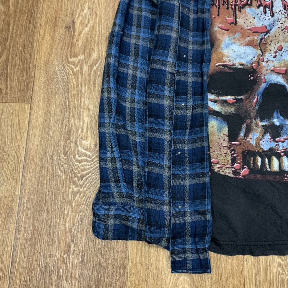 Vintage Vintage 90s Plaid Shirt Grunge Streetwear Y2K Navy Cropped M Size US M / EU 48-50 / 2 - 4 Thumbnail