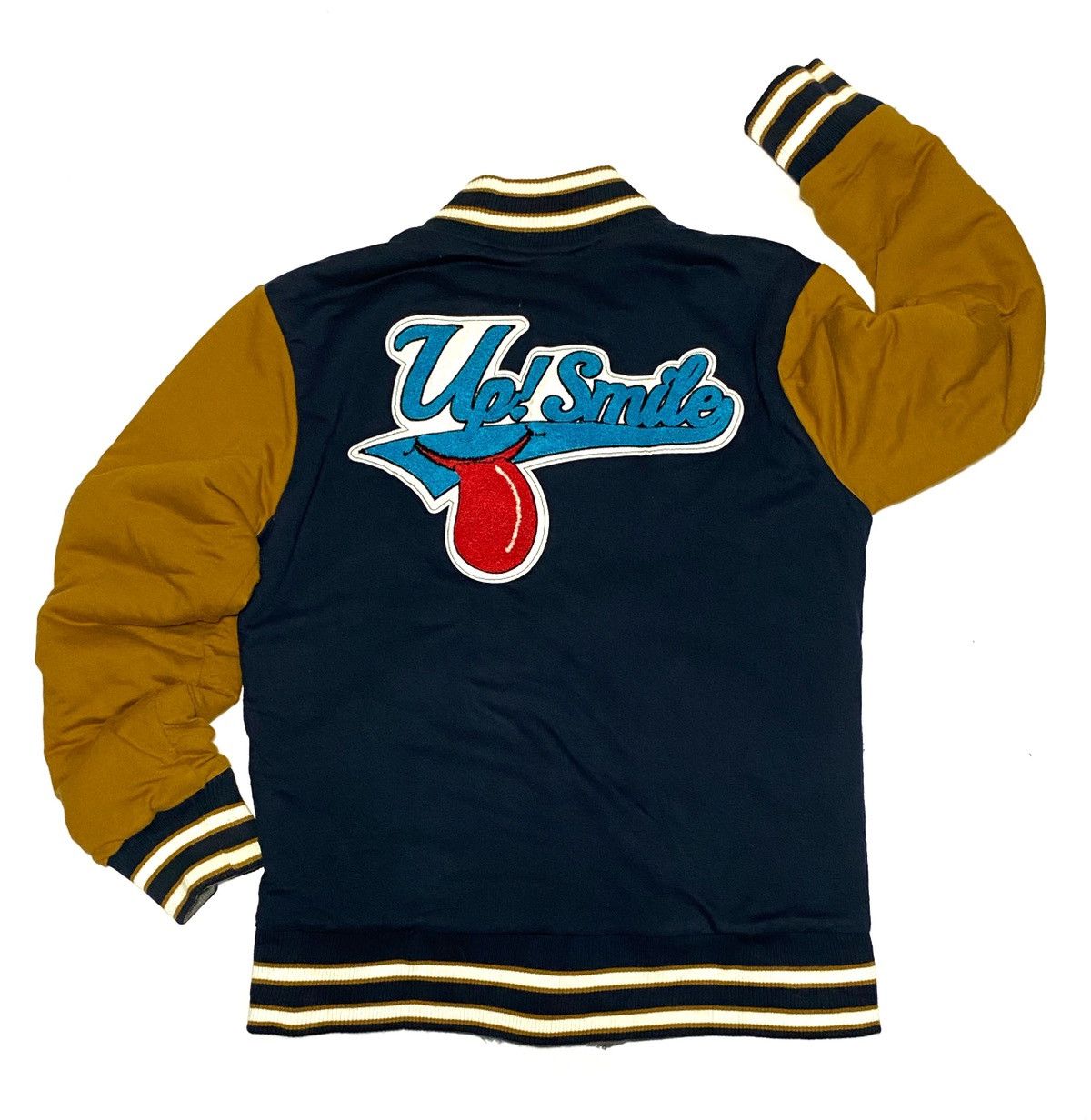 Japanese Brand Skate Up! Smile Reversible Varsity Jacket | Grailed