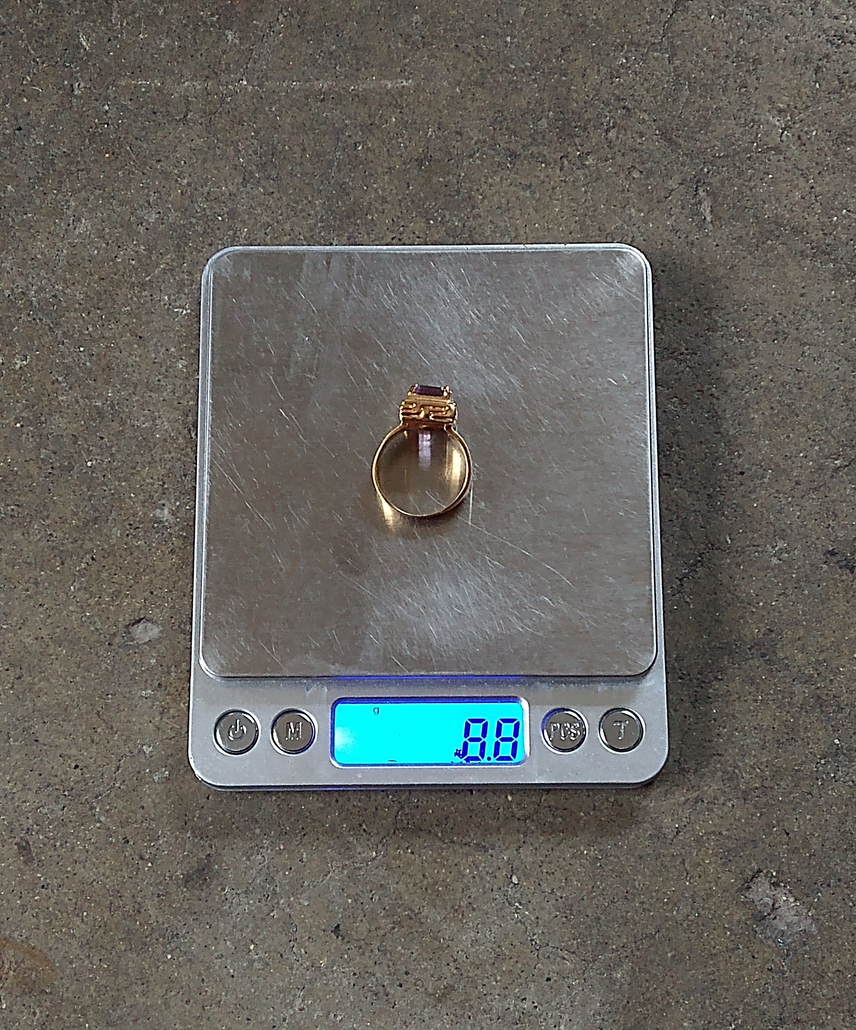 Jewelry × Sterling Silver Sterling Silver Ring Size 9.75 Purple Amethyst Gold Plated Size ONE SIZE - 16 Thumbnail