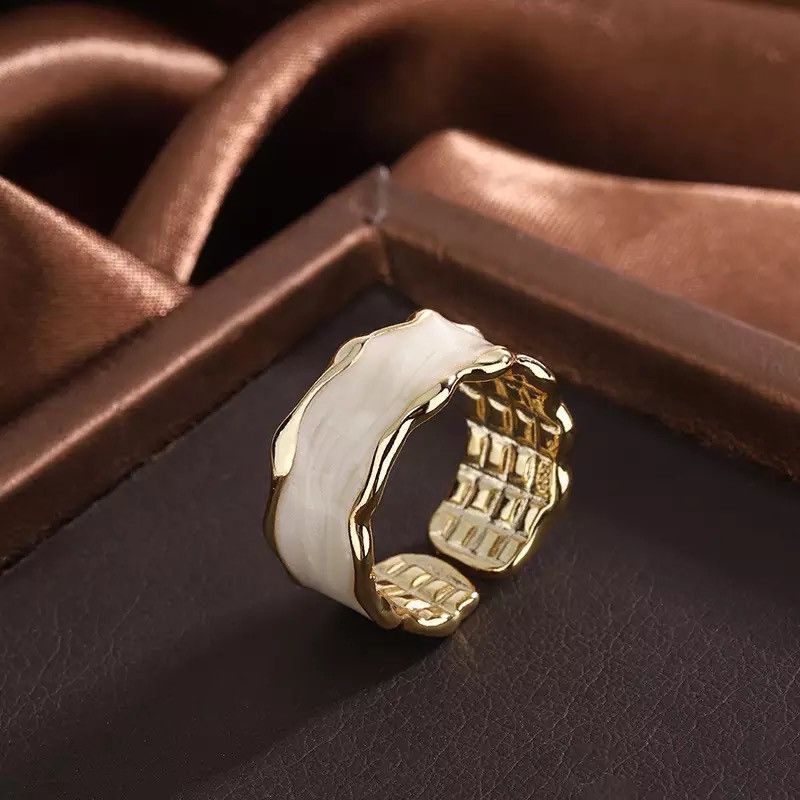 Jewelry × Vintage Irregular Wave Pattern Ring Size ONE SIZE - 1 Thumbnail