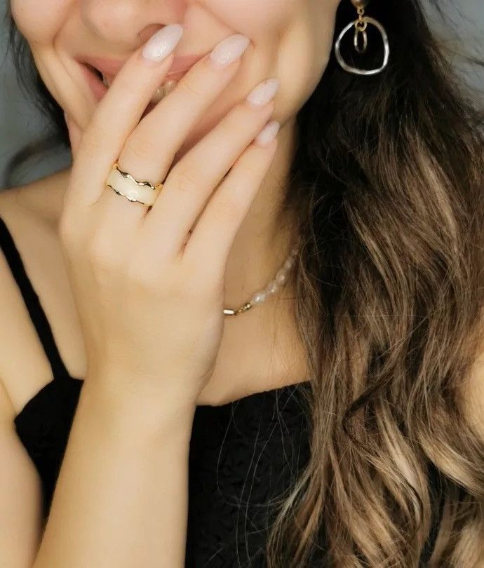 Jewelry × Vintage Irregular Wave Pattern Ring Size ONE SIZE - 4 Thumbnail