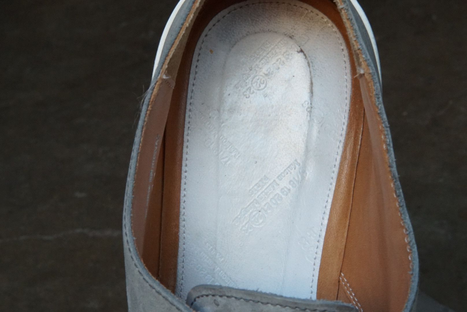 Maison Margiela Maison Margiela Derbys 11 44 Gray White Leather Lace Up Size US 11 / EU 44 - 14 Thumbnail