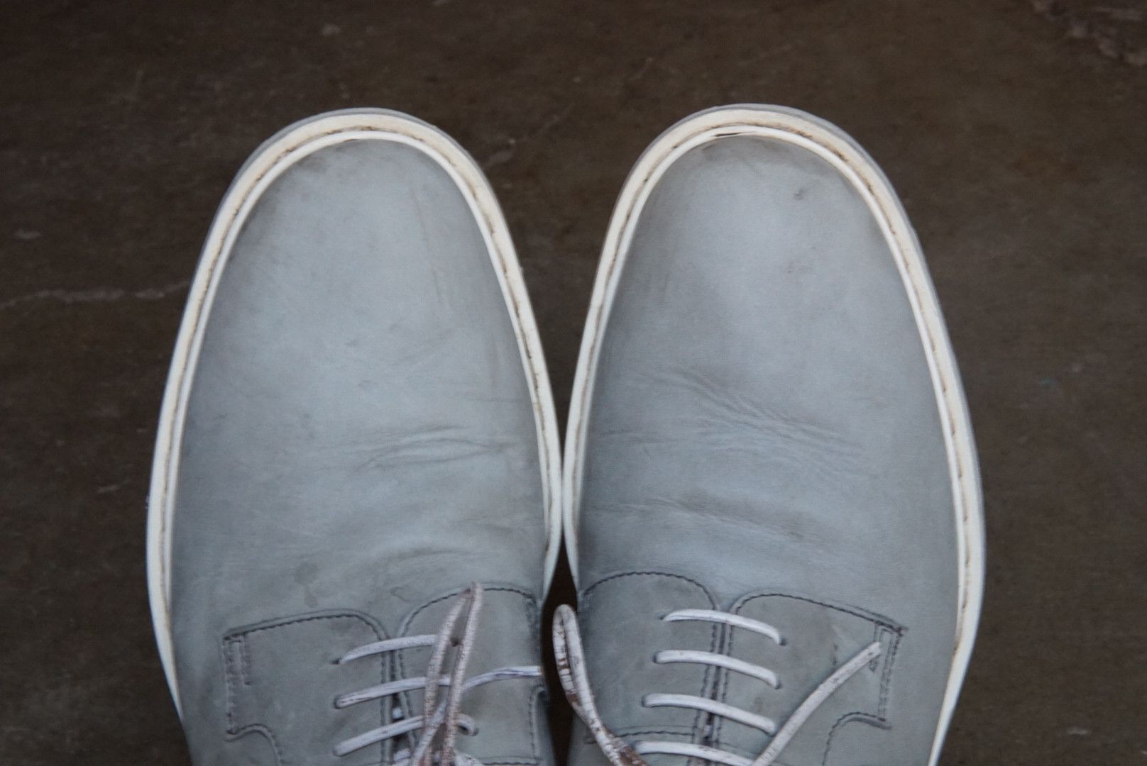 Maison Margiela Maison Margiela Derbys 11 44 Gray White Leather Lace Up Size US 11 / EU 44 - 3 Thumbnail