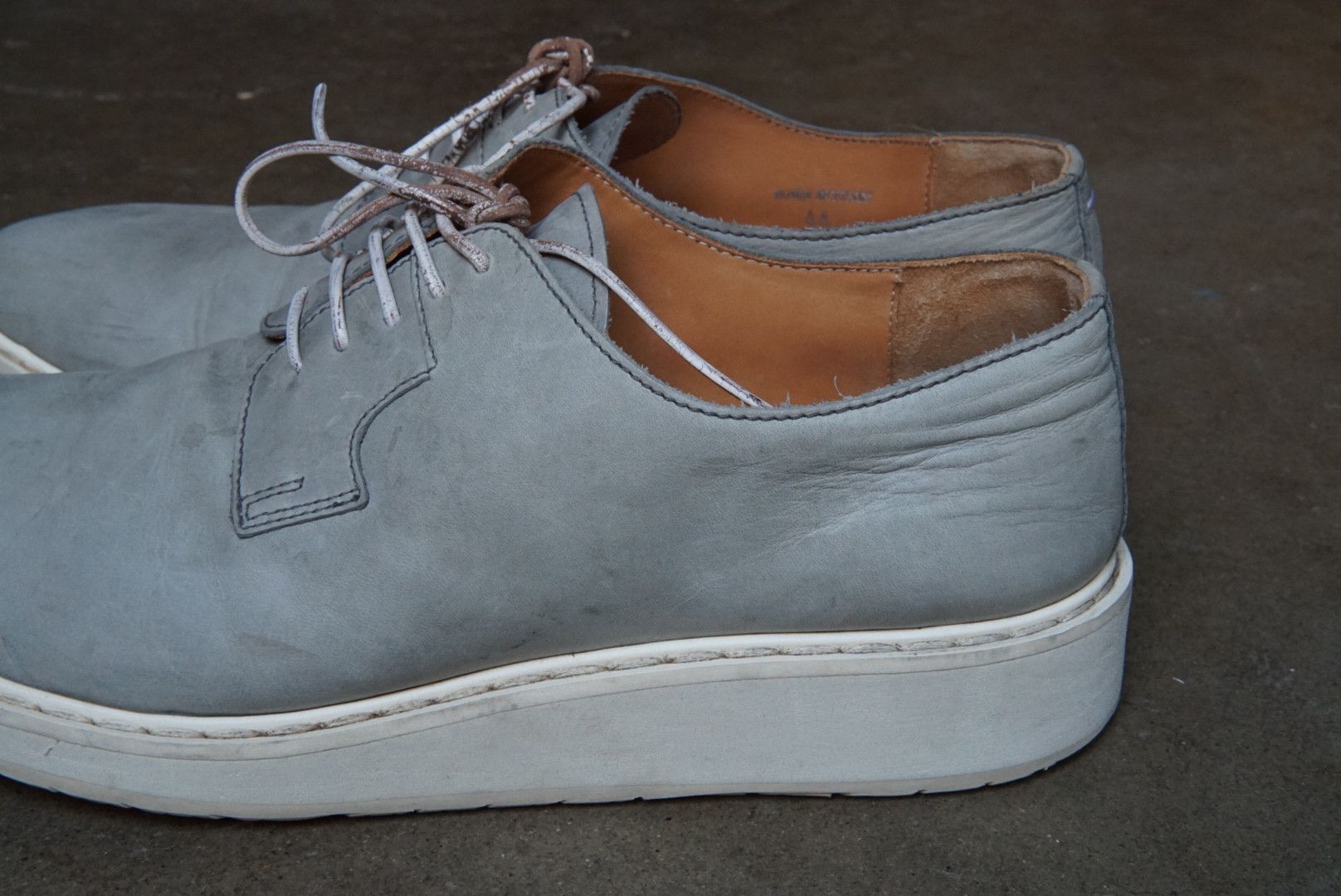Maison Margiela Maison Margiela Derbys 11 44 Gray White Leather Lace Up Size US 11 / EU 44 - 9 Thumbnail